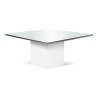 Mesa cuadrada de espejo con cubo