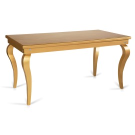 Mesa de novios de madera dorada